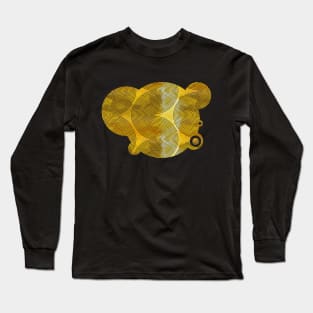 Black curves on orange blob Long Sleeve T-Shirt